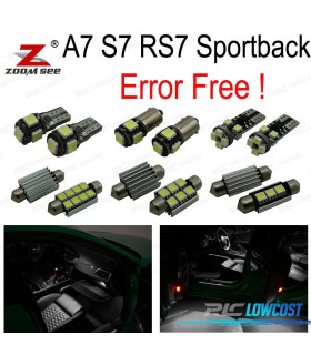 KIT 18 AMPOULES LED INTÉRIEUR POUR AUDI A7 S7 RS7 SPORTBACK 2012-
