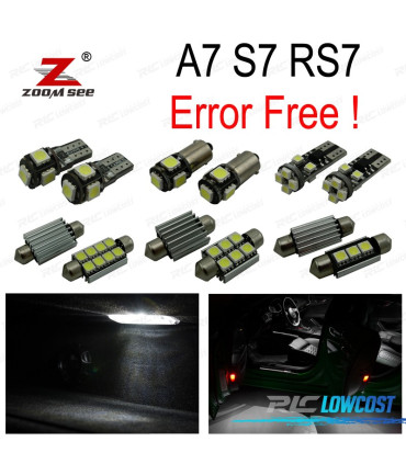 KIT 16 AMPOULES LED INTÉRIEUR POUR AUDI A7 S7 RS7 C7 QUATTRO 11-17