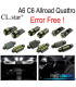 KIT 20 AMPOULES LED INTÉRIEUR POUR AUDI A6 ALLROAD QUATTRO 06-11