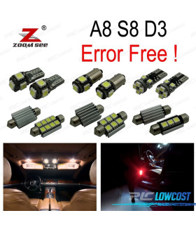 KIT 23 AMPOULES LED INTÉRIEUR POUR AUDI A8 S8 D3 QUATTRO 03 -09