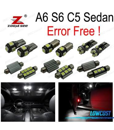 KIT 22 AMPOULES LED INTÉRIEUR AUDI A6 S6 C5 BERLINE UNIQUEMENT 98-04