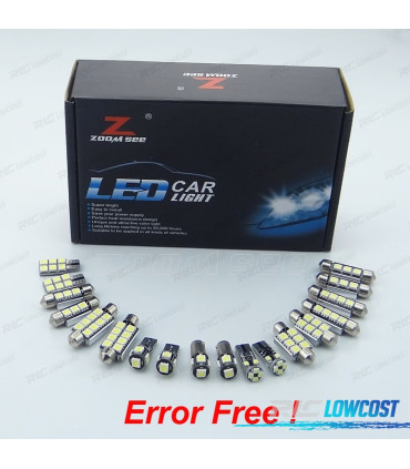 KIT 22 AMPOULES LED INTÉRIEUR AUDI A6 S6 C5 BERLINE UNIQUEMENT 98-04