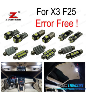 KIT 21 AMPOULES LED INTÉRIEUR POUR BMW X3 F25 11-17