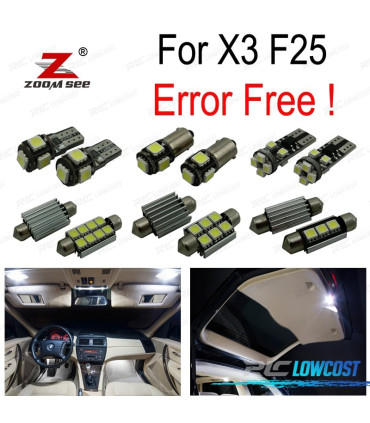 KIT 21 AMPOULES LED INTÉRIEUR POUR BMW X3 F25 11-17