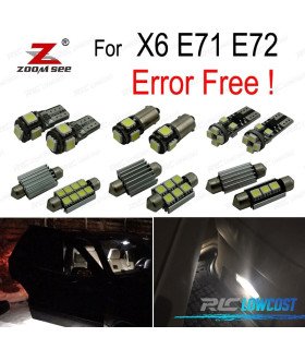 KIT 22 AMPOULES LED INTÉRIEUR POUR BMW X6 E71 E72 M XDRIVE 35i XDRIVE50i ACTIVEHYBRID 2008 -2014