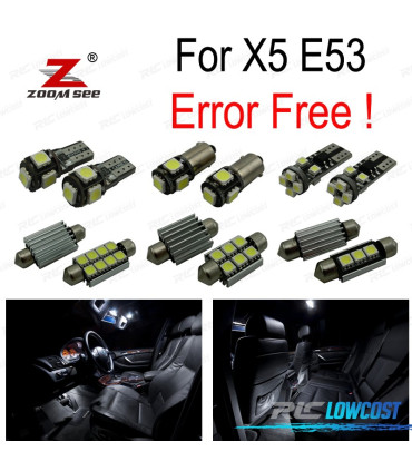 KIT 20 AMPOULES LED INTÉRIEUR BMW X5 E53 00-06