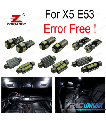 KIT 22 AMPOULES LED INTÉRIEUR BMW X5 E53 3.0i 4.4i 4.6is 4.8is 00-06