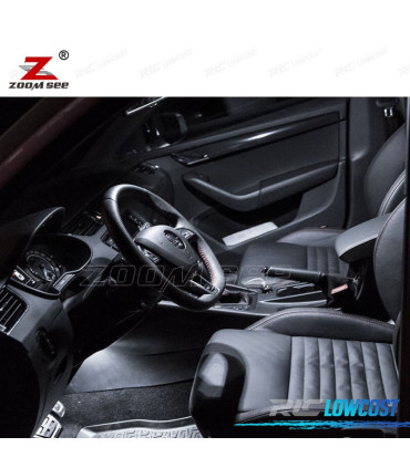 KIT 17 AMPOULES LED INTÉRIEUR POUR SKODA OCTAVIA MK 3 MKIII RS COMBI 5E5 BREAK 2013-2020