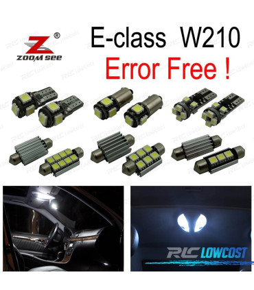 KIT 19 AMPOULES LED INTÉRIEUR POUR MERCEDES E CLASSE W210 BERLINE E220 E240 E270 E300 E320 E420 E320 E430 E55AMG