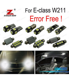 KIT 29 AMPOULES LED INTÉRIEUR POUR MERCEDES CLASSE E W211 E320 E350 E430 e500 E550 E63 AMG 02-08