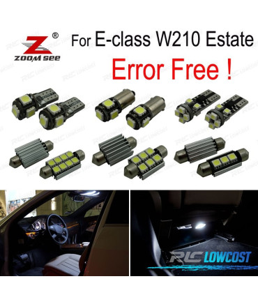 KIT 19 AMPOULES LED INTÉRIEUR MERCEDES CLASSE E W210 BREAK E420 E320 95-01