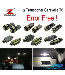 KIT 19 AMPOULES LED INTÉRIEUR POUR VOLKSWAGEN VW CARAVELLE MK6 T6 2016-2018