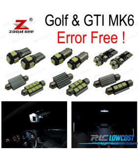 KIT 14 AMPOULES LED INTÉRIEUR POUR VOLKSWAGEN VW GTI GOLF6 GOLF MK6 MK 6 VI MKVI 2010-2014