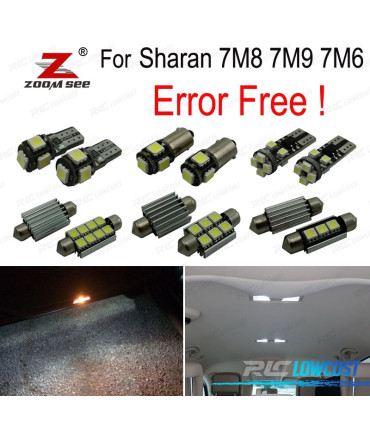 KIT 21 AMPOULES LED INTÉRIEUR POUR VOLKSWAGEN VW SHARAN 7M8 7M9 7M6 2000-1995