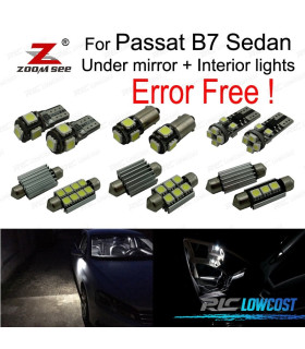 KIT 18 AMPOULES LED INTÉRIEUR PASSAT B7 BERLINE 12-15