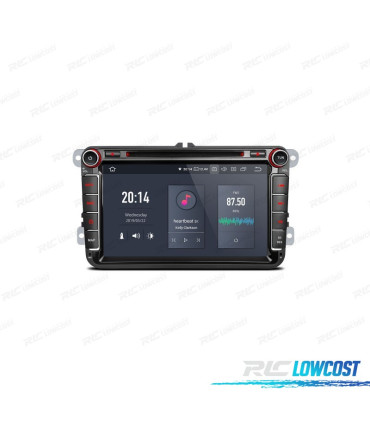 AUTORADIO GPS ANDROID 10.0 LCD TáCTIL 8 "4K VOLKSWAGEN VW POUR SEAT E SKODA 4GB RAM 64GB ROM HEXA-CORE CARPLAY HDMI