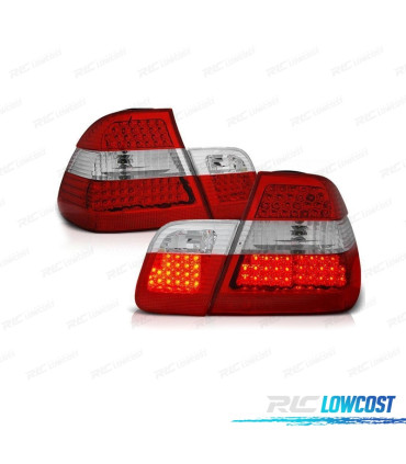 FEUX ARRIÈRE BMW E46 01-05 LED ROUGE CHROMÉ RESTYLING