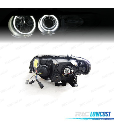 PHARES LED ANGEL EYES BMW X5 E53 00-03 FOND NOIR