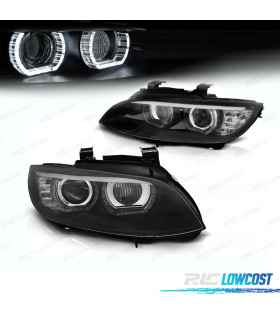PHARES BMW E92 E93 XENON ANGEL EYES DLR LED FOND NOIR