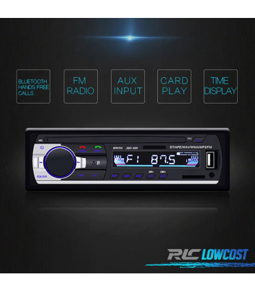 AUTORADIO 1DIN BLUETOOTH MP3 USB SD AUX