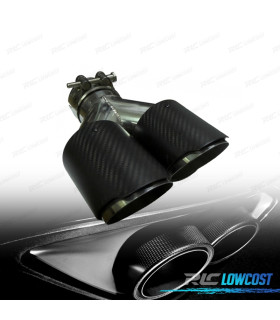 EMBOUT D'ÉCHAPPEMENT CARBONE DOUBLE DROITE