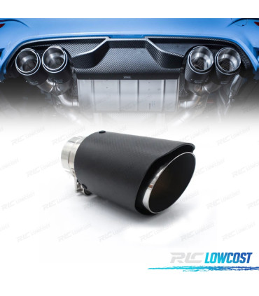 COLLE ÉCHAPPEMENT CARBONE UNIVERSEL TYPE AKRAPOVIC 76MM