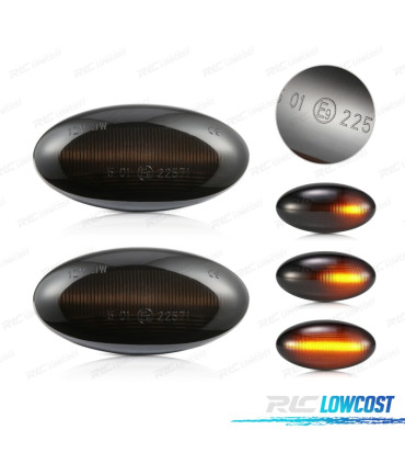 CLIGNOTANTS LATÉRAUX DYNAMIQUES PEUGEOT 307 206 407 107 607 1007 CITROEN C1 C2 C3 C5 C6 LED FUMÉ