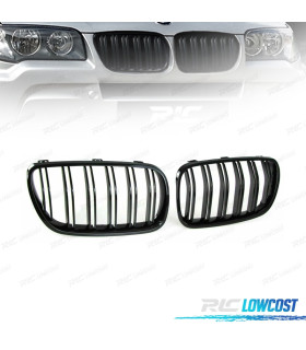 DOUBLE CALANDRE BMW X3 E83 06-11 NOIR BRILLANT