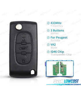 KIT CLÉS COMPLET POUR PEUGEOT 307 308 407 607