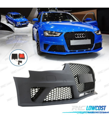 PARE-CHOCS FRONTAL AUDI A4 B8 11-15 LOOK RS CALANDRE NOIR PDC SRA