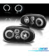 PHARES VOLKSWAGEN VW GOLF 4 97-03 LOOK R32 ANGEL EYES LED FOND NOIR