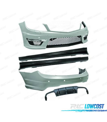 KIT CARROSSERIE MERCEDES CLASSE C W204 11-15 LOOK C63 AMG