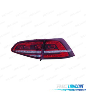 FEUX ARRIÈRE POUR VOLKSWAGEN VW GOLF VII LIMOUSINE 12-17 LED ROUGE FUMÉ