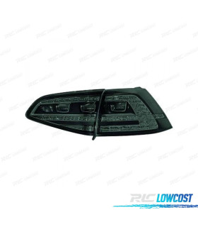 FEUX ARRIÈRE POUR VOLKSWAGEN VW GOLF VII 12-17 LIMOUSINE LED CHROMÉ FUMÉ
