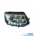 PHARES POUR VOLKSWAGEN VW T5 MULTIVAN CARAVELLE 09-15 CHROMÉ NOIR