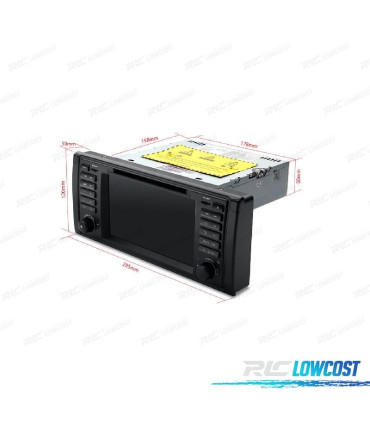 AUTORADIO GPS ANDROID 10 BMW SÉRIE 5 E39 97-03 7"
