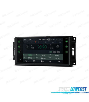 AUTORADIO GPS ANDROID 13 POUR JEEP WRANGLER 07-12, GRAND CHEROKEE 08-11... USB GPS TACTIL HD 7"