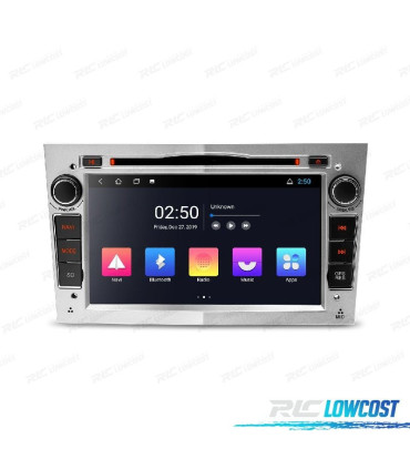 AUTORADIO GPS ANDROID 11 GRIS CLAIR POUR OPEL ASTRA H VIVARO ZAFIRA VECTRA CORSA D