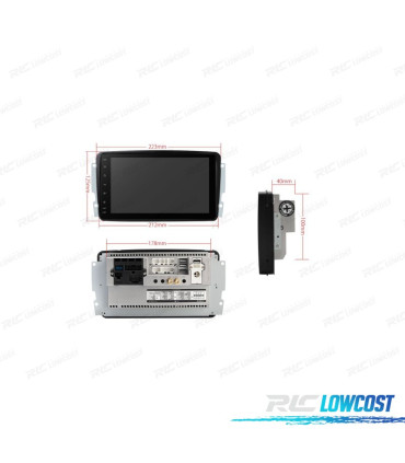 AUTORADIO GPS ANDROID 12 POUR MERCEDES VIANO VITO C W203 A W168 CLK C209 W209 G W463 98-06