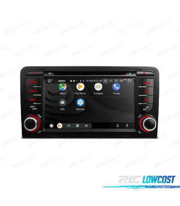 AUTORADIO GPS ANDROID 12 POUR AUDI A3 8P 8PA SPORTBACK 03-12 B