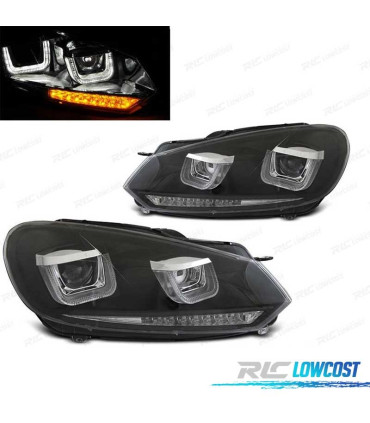 PHARES POUR VOLKSWAGEN VW GOLF VI LIMOUSINE 08-12 FULL LED DYNAMIQUE ANGEL EYES