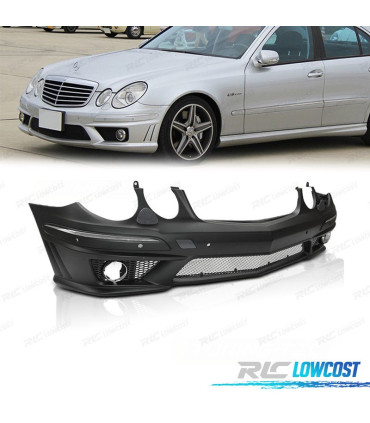 PARE CHOCS FRONTAL MERCEDES CLASSE E W211 06-09 LOOK AMG +ANTI-BROUILLARD