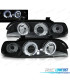 PHARES BMW E39 95-00 ANGEL EYES LED FOND NOIR