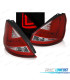 FEUX ARRIÈRE FORD FIESTA MK7 12-17 LIGHT BAR ROUGE CHROMÉ