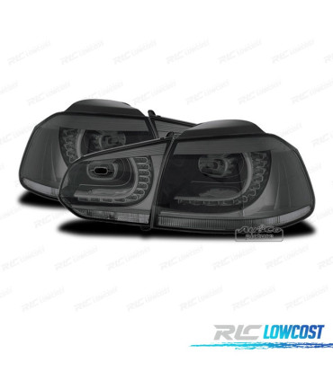FEUX ARRIÈRE VOLKSWAGEN VW GOLF 6 08- LED GRIS FUMÉ