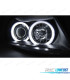 PHARES BMW E90 E91 05-08 ANGEL EYES CCFL FOND NOIR