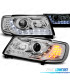 PHARES POUR AUDI 100 90-94 DAYLIGHT AVEC CLIGNOTANT LED CHROMÉ