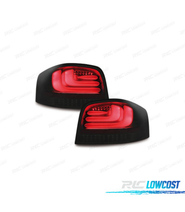 FEUX ARRIÈRE AUDI A3 8P 03-09 CARDNA FULL LED NOIR FUMÉ