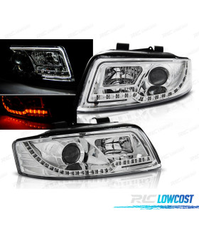 PHARES AUDI A4 00-04 LED TUBE LIGHTS CHROMÉ