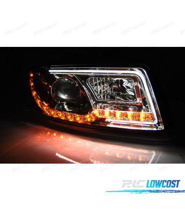PHARES AUDI A4 00-04 LED TUBE LIGHTS CHROMÉ